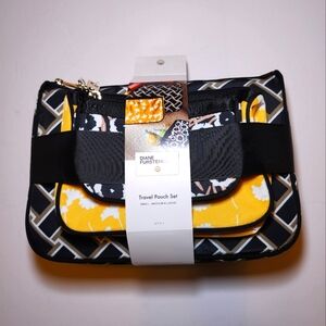 Diane Von Furstenburg For Target Vintage Weave/Ginko/Poppy 3 Pack Travel Pouches